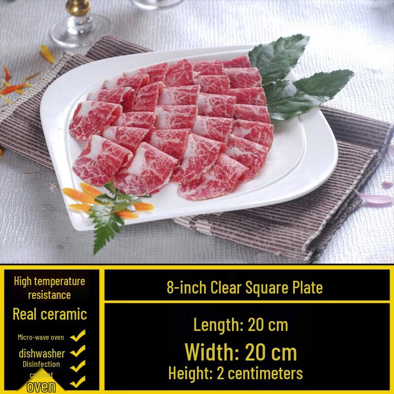 Shengxinhui Commercial Pure White Ceramic Round Dinner Plate