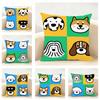 FourPoint Cute Cartoon Dog Pictures Cushion Cover Linen Pillowcase Soft  for Sofa Bed Home Room Decor