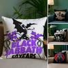 B-Black Sabbath Band Anmie Pillow Case Anti-dustmite Pillowcase Invisible Zipper Silky Short Plush Sofa Cushion Cover