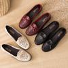 Soft-soled New Shoes Sandals Flat-soled Hollowed-out Leather Shoes Medium and Old Women's Shoes Spring and Summer Women's Leather Shoes
