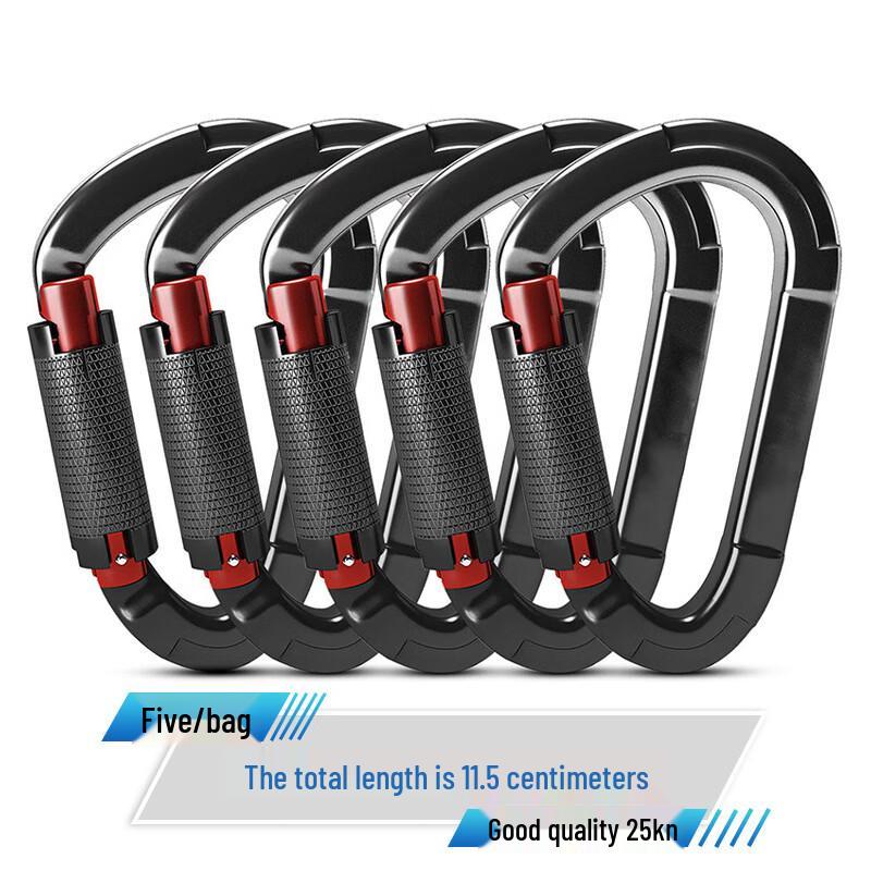 OLOMM Pear-Shaped Auto-Lock Climbing Carabiner 25KN