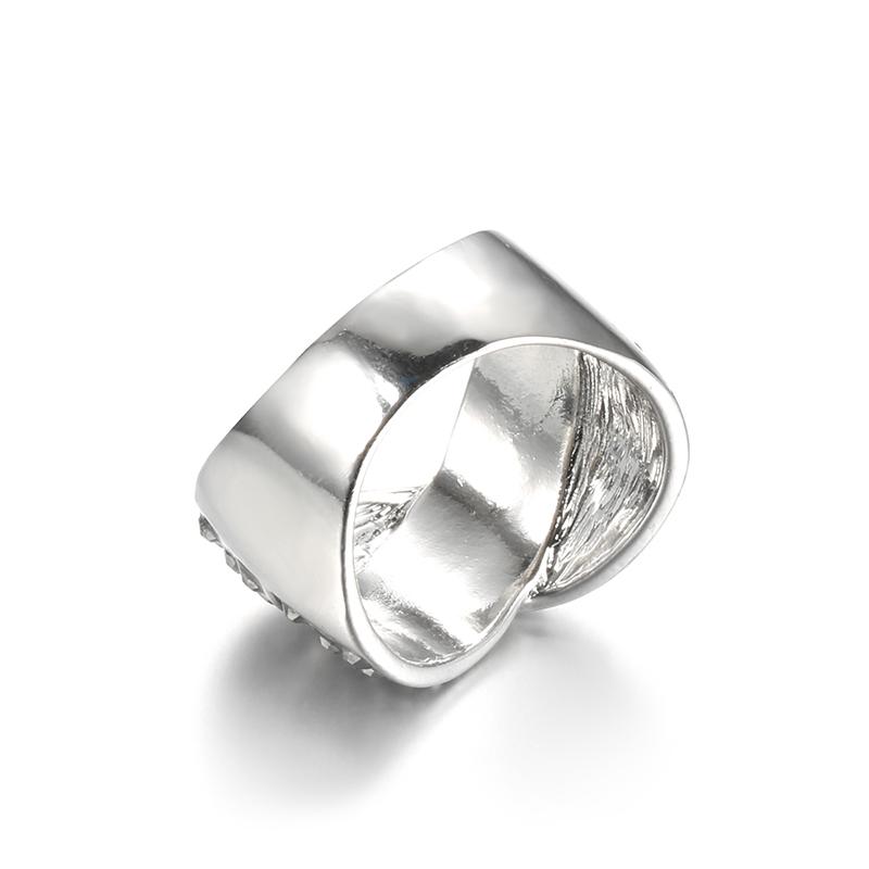 Vintage Big Rings Antique Color Multilayer Full Tiny Black Zircon Rings For Women Engagement Fashion Jewelry