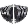Rear Side Window Louvers Air Vent Scoop Shades Cover Blinds Trim for Honda Civic 2006 2007 2008 2009 2010 2011 Carbon Fiber Black