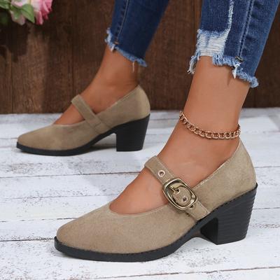 High Quality Casual and Comfortable Women Wedges Shoes Platform Ankle Strap Round Toe Ladies Dress Office Lady Court Shoes