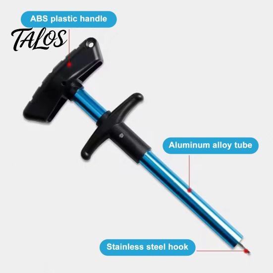 Rust-resistant Hook Removal Tool Aluminum Alloy Fish Remover T-shape Handle Fishhook Detacher Durable Puller Extractor Dehooker Separator Disconnect