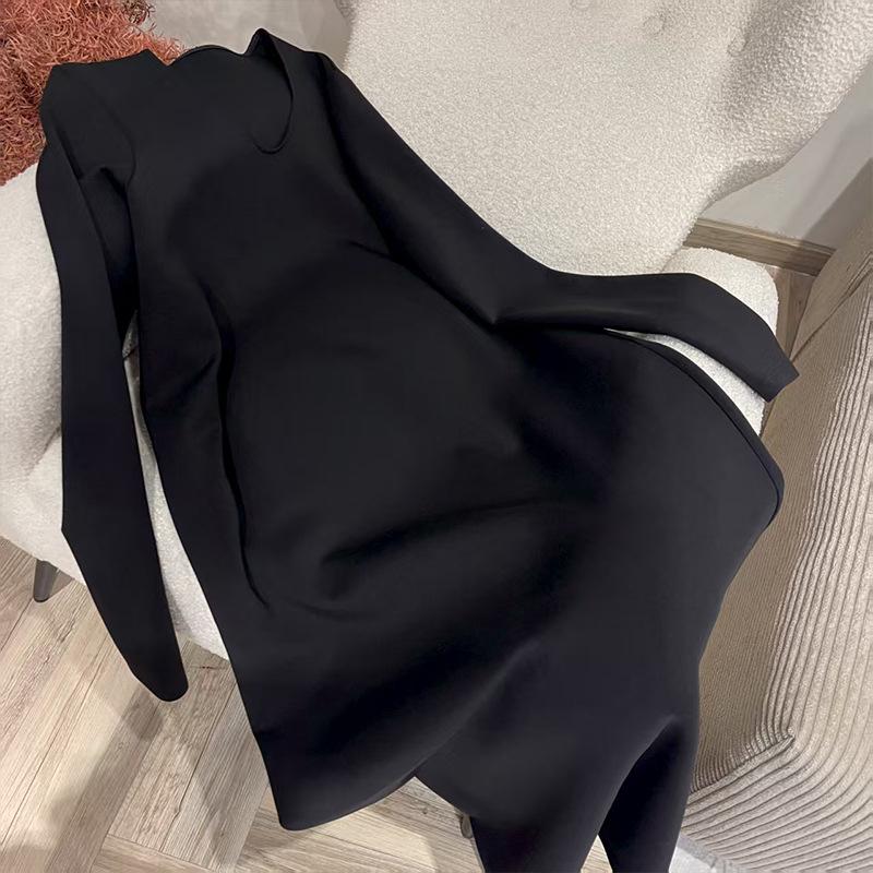 ZUOXIAOQI Supermodel Langes Kleid - Herbst Winter Lässiger Rock