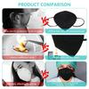 YUAKOU KN95 Protective Face Masks 50pcs, Breathable Comfortable, Disposable Individually Wrapped,5-Ply Protection KN95 Adults Mask Black