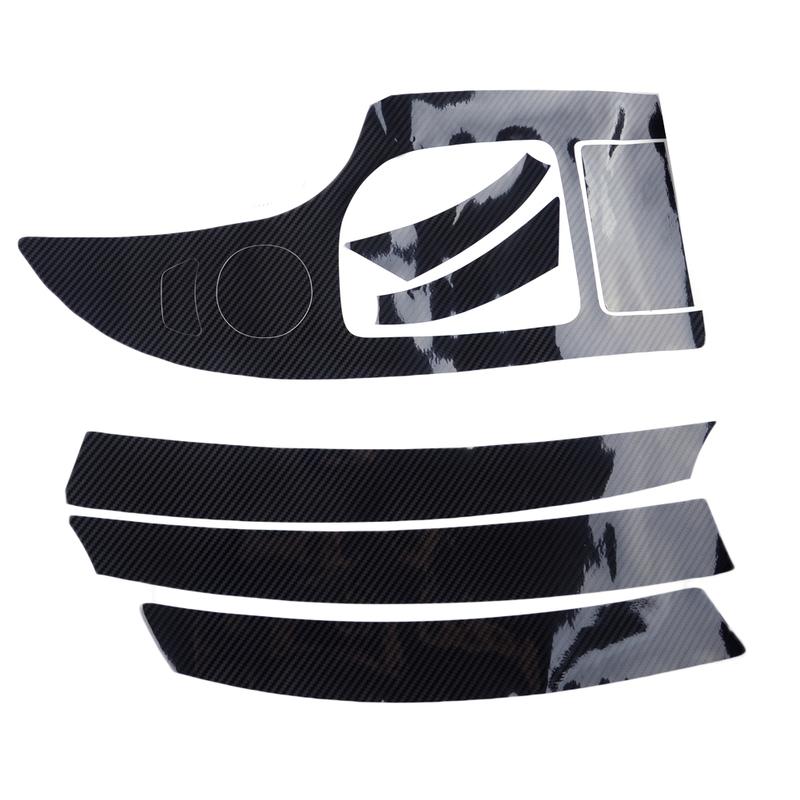 18pcs 5D Glossy Carbon Fiber Style Sticker Decal Trim Decoration Fit For BMW 5-Series E60 2003-2007 2008 2009 2010