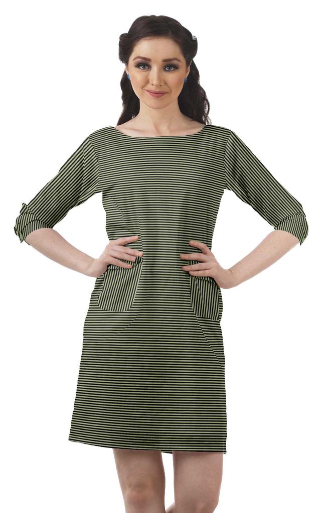 Moomaya 3 4 Sleeve Womens Summer Dresses Casual Shift Dress With Pockets