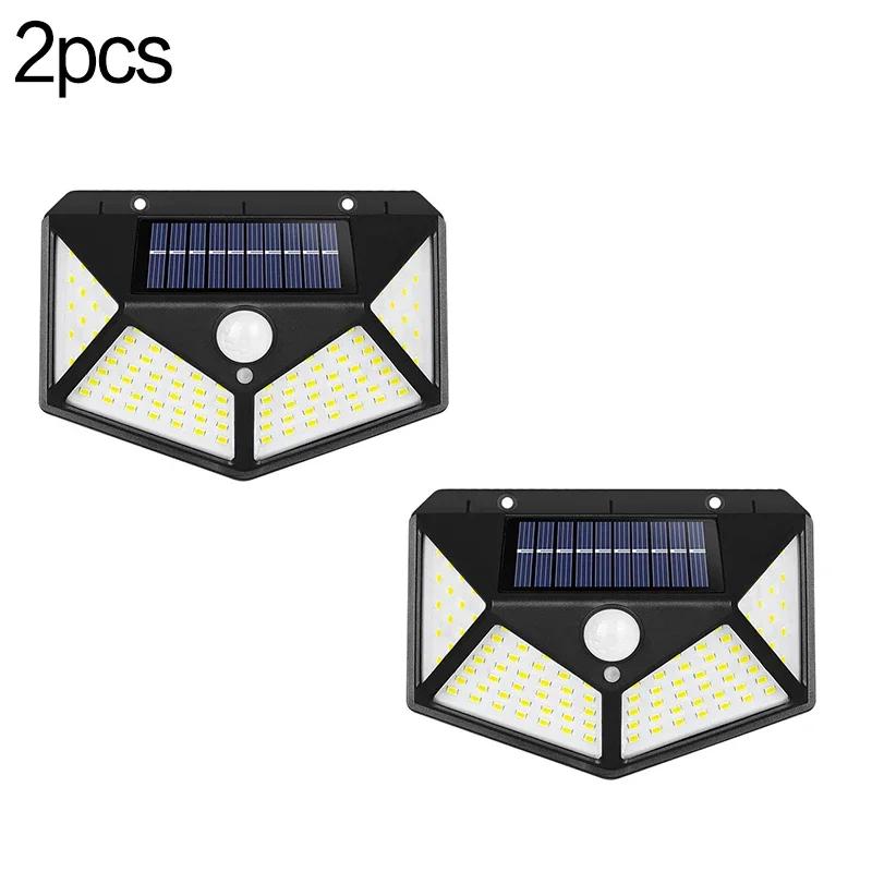 Outdoor Solar Street Light 100 Led Solar Wall Lamp Motion Sensor Garden Fence Lights IP65 Waterproof Solar Porch Wall Lamp