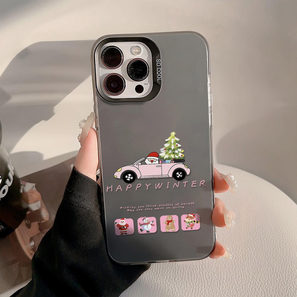 Snowflakes Christmas Bowknot Phone Case For iPhone 17 Pro Case iPhone 16 13 15 14 12 11 17 Pro Max IMD Shockproof Bumper Cover