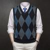 Men S Knit Vest V Neck Sleeveless Pullover Business Casual Sweater