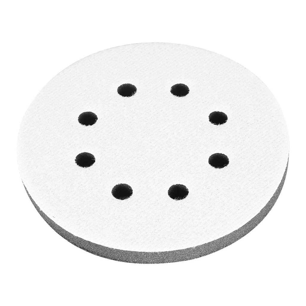 125mm Diameter Soft Buffer Sponge Interface Cushion Pad for Sanding Pads (8 Holes)