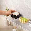 Hexagonal Resin Hand-shaped Soap Dish Holder Multifunctional Wall Hanging Hook Storage Traceless Home Organization Rack Bathroom Supplies