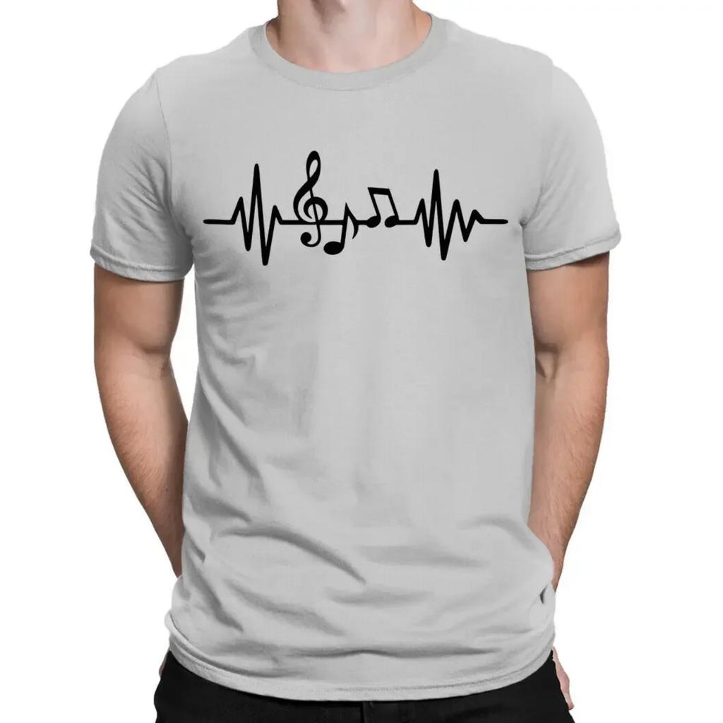 Music Notes T Shirt Brand New 100% Cotton Short Sleeve O Neck T Shirt Casual Men's Top