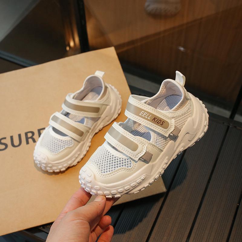 

Трендовые летние дышащие кроссовки для бега из сетки для девочек - для детей среднего и старшего возраста Sizes 26-30 хаки