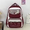 Schoolbag female high-value cute primary school students contrasting color backpack Korean version ins college style junior high school backpack