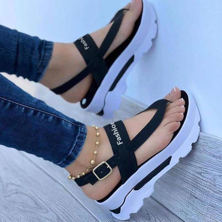 Middle East Plus Size Women's Sporty Casual Thick Sole Roman Sandals