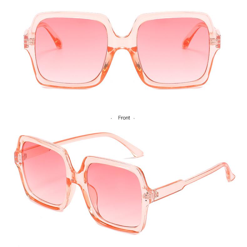 New Men's and Women's Sun Protection UV Protection Fashion Personality Retro Driving Street Shooting Concave Shape Large Frame Square Sunglasses