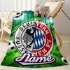 Bayern Munich Jersey Personalized Name Blanket Cozy Customizable Blanket Warmthful Decor Great for Nap Office Seaside Bed All-Season Use