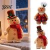 Decorative Soft Plush Dolls Christmas Gingerbread Man Toy Girl Boy Stuffed Indoor Festive Tabletop Accents Doll Decoration for Tiered Tray,