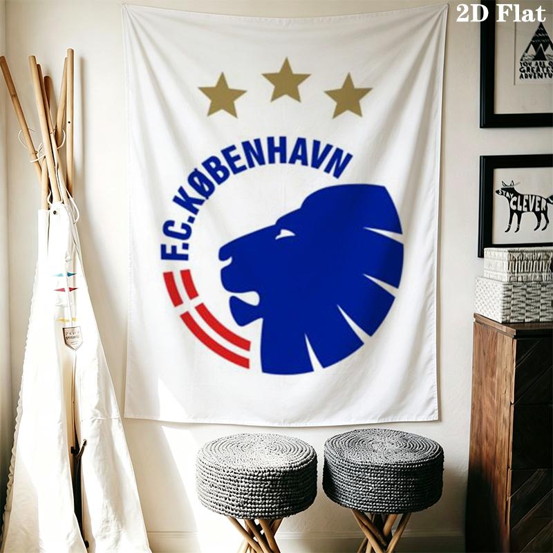 F.C. Copenhagen Wall Tapestry Aesthetic Wall Hanging Printed Fabric Blanket Decorative Tapestries for Bedroom Living Room Home Decor