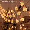 Snowman Led String Lights, Battery Operated Snowman Fairy Lights For Christmas Thanksgiving Fall Indoor Outdoor Home Decor