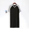 Pigiami da Uomo Estivi Sottili in Modal Monopezzo Vintage Pigiami Cuciture di Mezza Lunghezza Loungewear Pigiami Scollo a V Loungewear