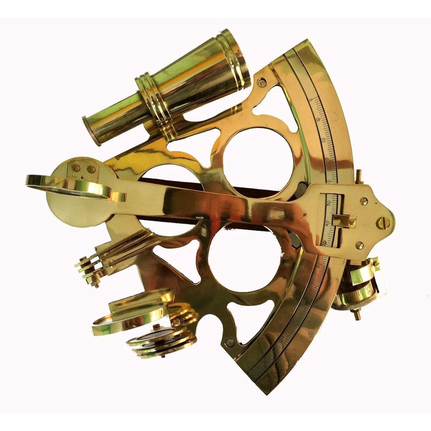 Металлический латунный морской секстант (4 дюйма — фото 2