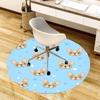 1pc French Bulldog Stars Pattern Round carpet, Made of Polyester,Office Chairs, Living Rooms, Or Bedrooms, a Cool Rug for The Living Room.ydt26010