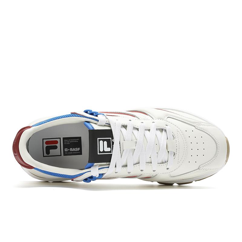 Fila Pioneer Series Ribbon Comfortable Durable Low-Top Running Shoes Men Sneakers White Red F12M443112FMB