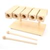 Wood Percussion Block 5 Tones Rhythm Maple Blocks with Hammer for National Opera Music