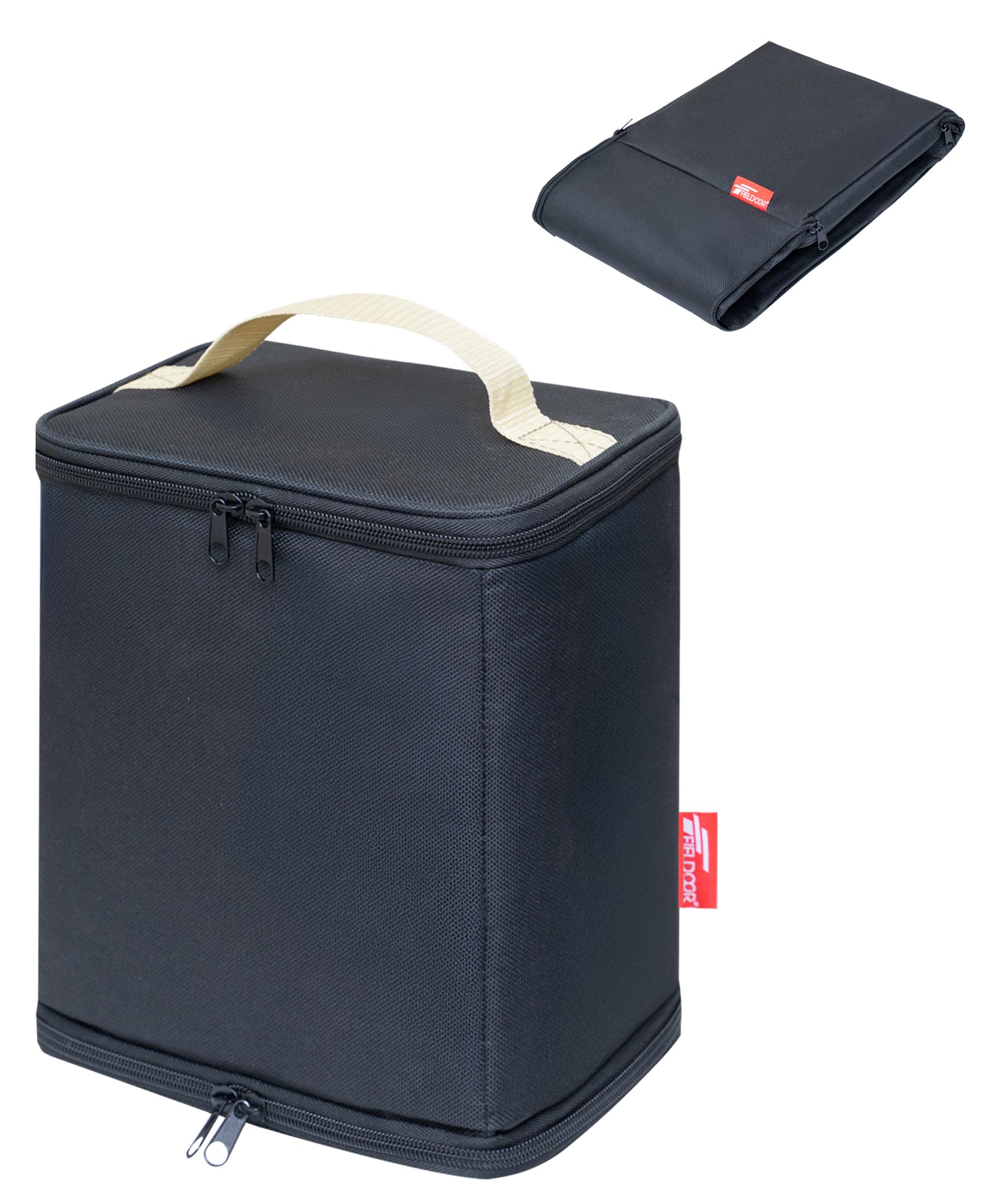 

FIELDOOR Stove Fan Storage Case/Bag, 3 Types Available, with Strap, Foldable, Soft Storage, Cushioned Handle, Mesh Pocket, Storage, Carrying Case, Mul