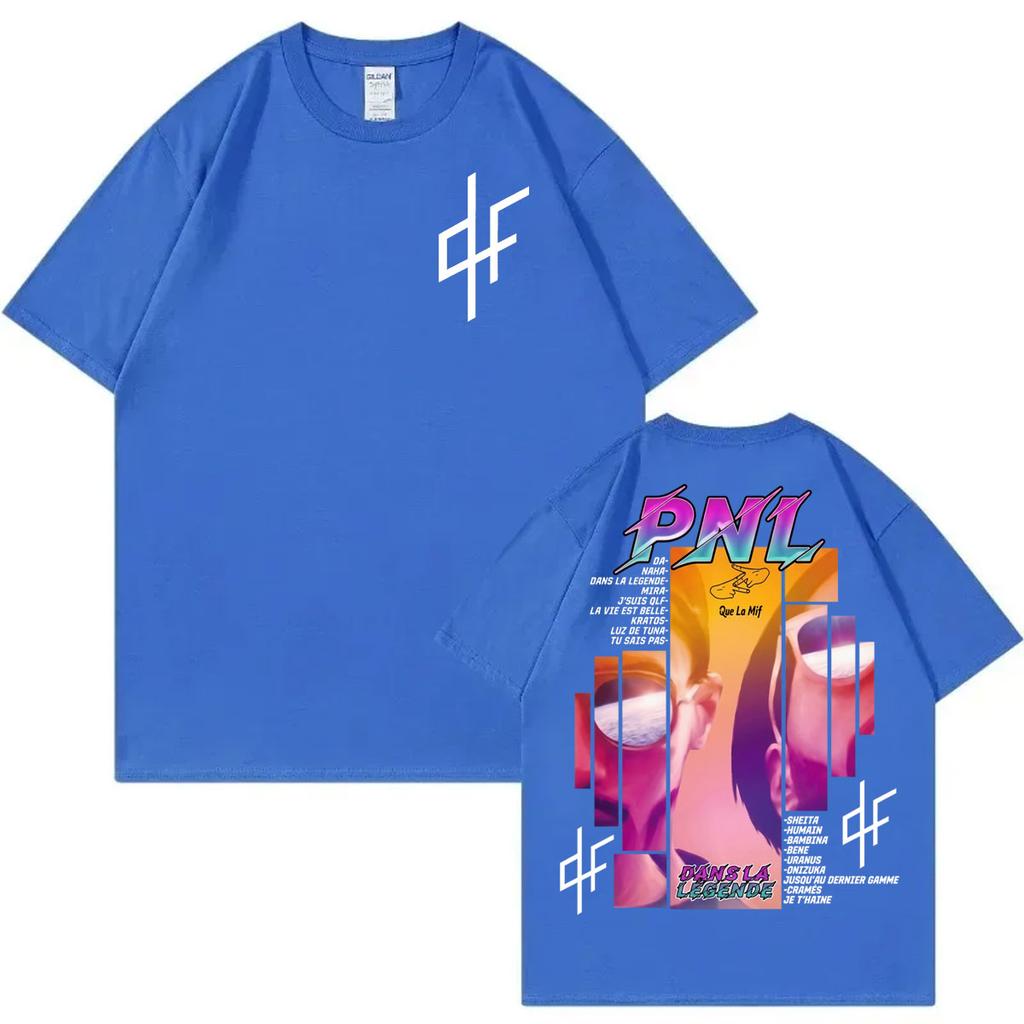 Rap Group PNL Dans La Legende Merch Tshirts Unisex Unisex Clothing Fashion Hip Hop T Shirts High Quality Cotton Oversized Tshirt