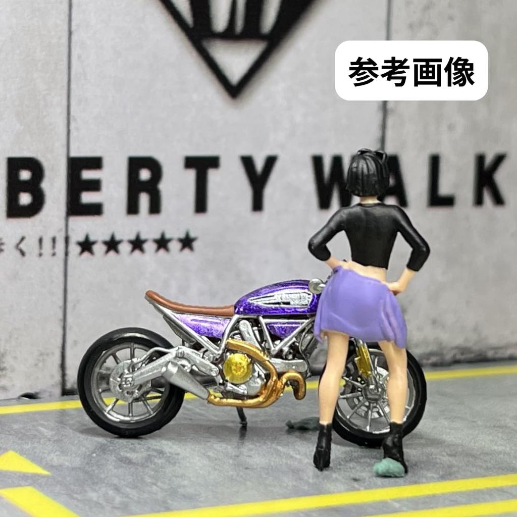 Moreart 164 Miniature Figure & Motorcycle Set MO222192 Model Girl Model Diorama Miniature Car [Used]