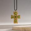 Metal Cross Pendant Necklace Irregular Exaggerated Necklace Jewelry INS Vintage Necklace  Gift