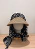Retro Pattern Plaid Strap Headscarf Hats for Women Sunmmer Seadise Beach Vacation Sun Protection Fashion Versatile Sun Hat