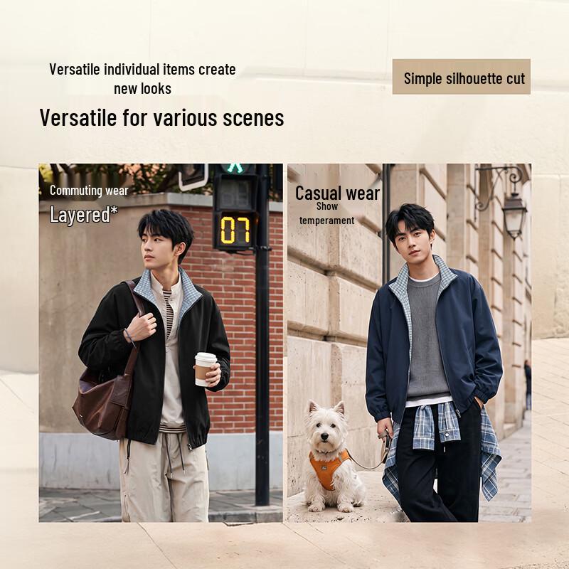 Baleno Men's Oversized Stand-Collar Casual Jacket