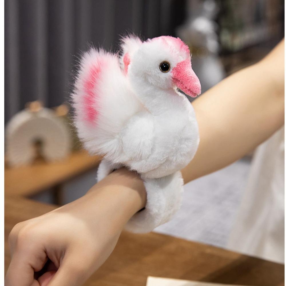 Animal Cartoon Parrot Slap Snap Wrap Kawaii Plush Wrist Band New Plush Hand Ring