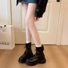 Locomotive Boots Velvet Retro New Fashion Lace-up Versatile Winter 2025 Martin Boots British Style Women's Commuter Medium Tube