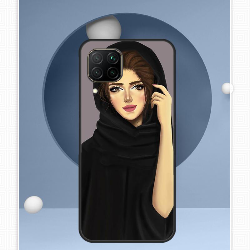 Hijab Face Muslim Islamic Gril Eyes For Huawei Nova 12s 12i 11i 8i Y91 Y60 Y70 Y72 Y90 Y61 9 10 SE P20 P40 Lite P30 P60 Pro Case