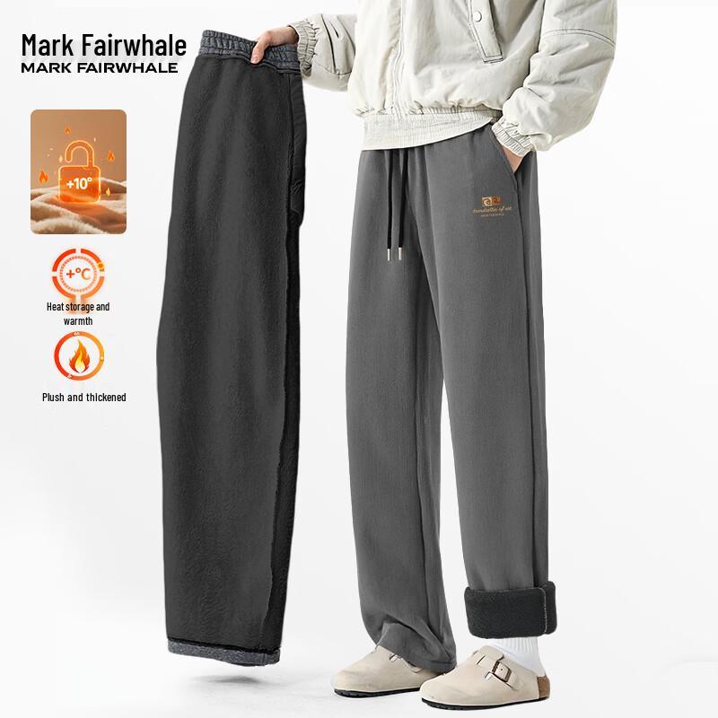 Mark Fairwhale Men's Winter Thickened Corduroy Straight-Leg Casual Pants