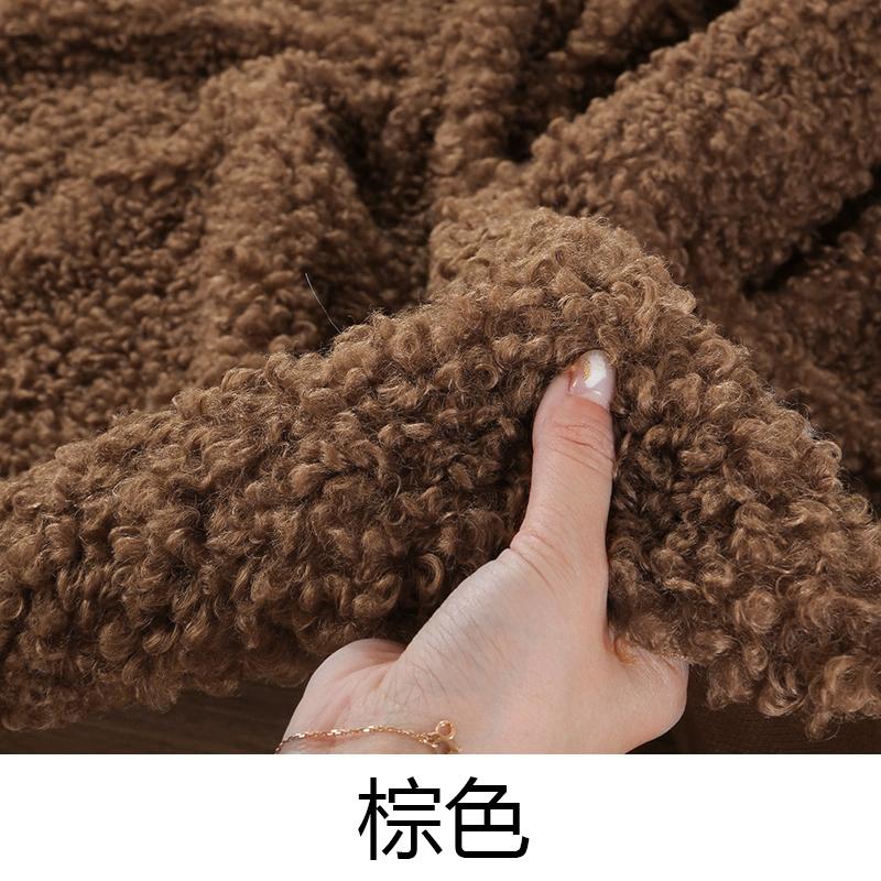 50x50cm Thicken Imitation Middle Sheep Roll Wool Plush Fabric for Cotton Doll Hair Cloth Plush Toy Handmade DIY Clothing Fabric