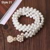 Ladies' Elastic Rhinestone Waist Chain Thin Drawstring Belt Fashion Pearl Waist Belt  For Women