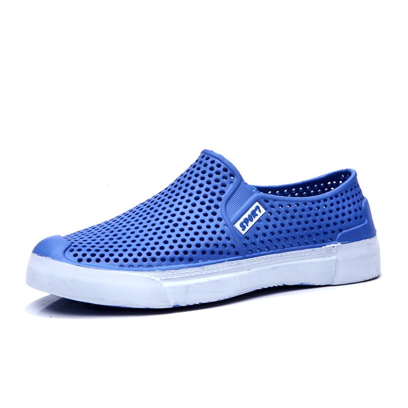 

Модная мужская обувь для ходьбы по течению, шлепанцы из ЭВА, летняя водонепроницаемая дышащая обувь для вейдинга, акваобувь, мужская сетчатая нескользящая быстросохнущая обувь, сандалии, кроссовки 44 синий