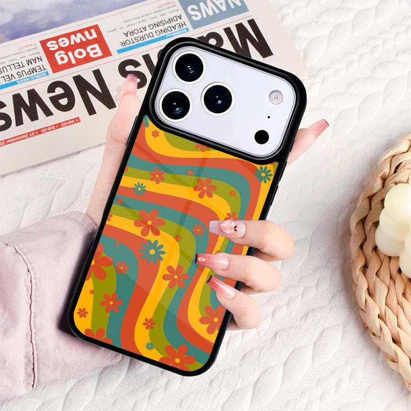 Groovy Flowers Hippie Bohemian Floral Retro Phone Case For IPhone 17 16e 15 14 13 12 11 Pro Max Air Mini Soft Protective Cover
