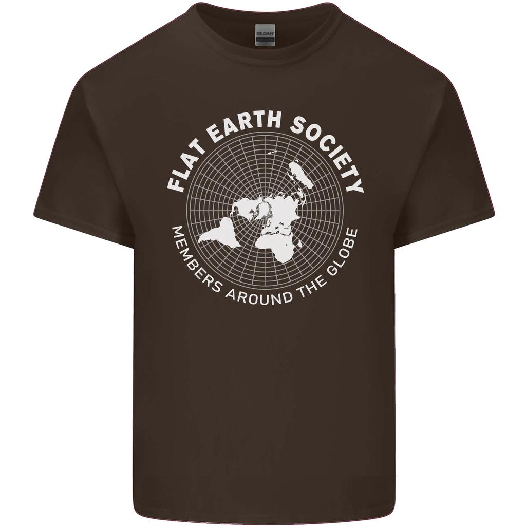Flat Earth Society Members Around the Globe Unisexs Light Cotton TShirt