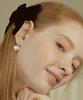 Tatiana Lettering Pearl Heart Hoop Earring Ec1948