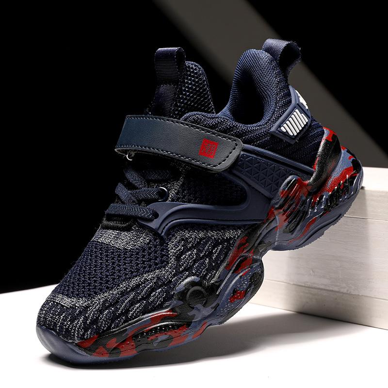 New Kids Shoes Boy Sneaker Knit Platform Breathable Summer School Children Sports Shoes Fashion Tennis Shoes for Boy