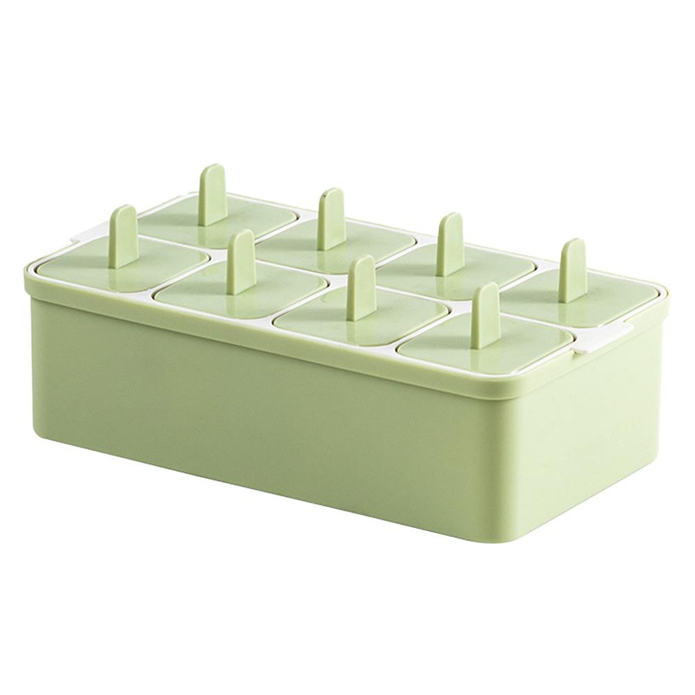 DIY Popsicle Mold Square Ice Cream Making Box Creative Dual Layer Design Tool Green Ice Grid Mold